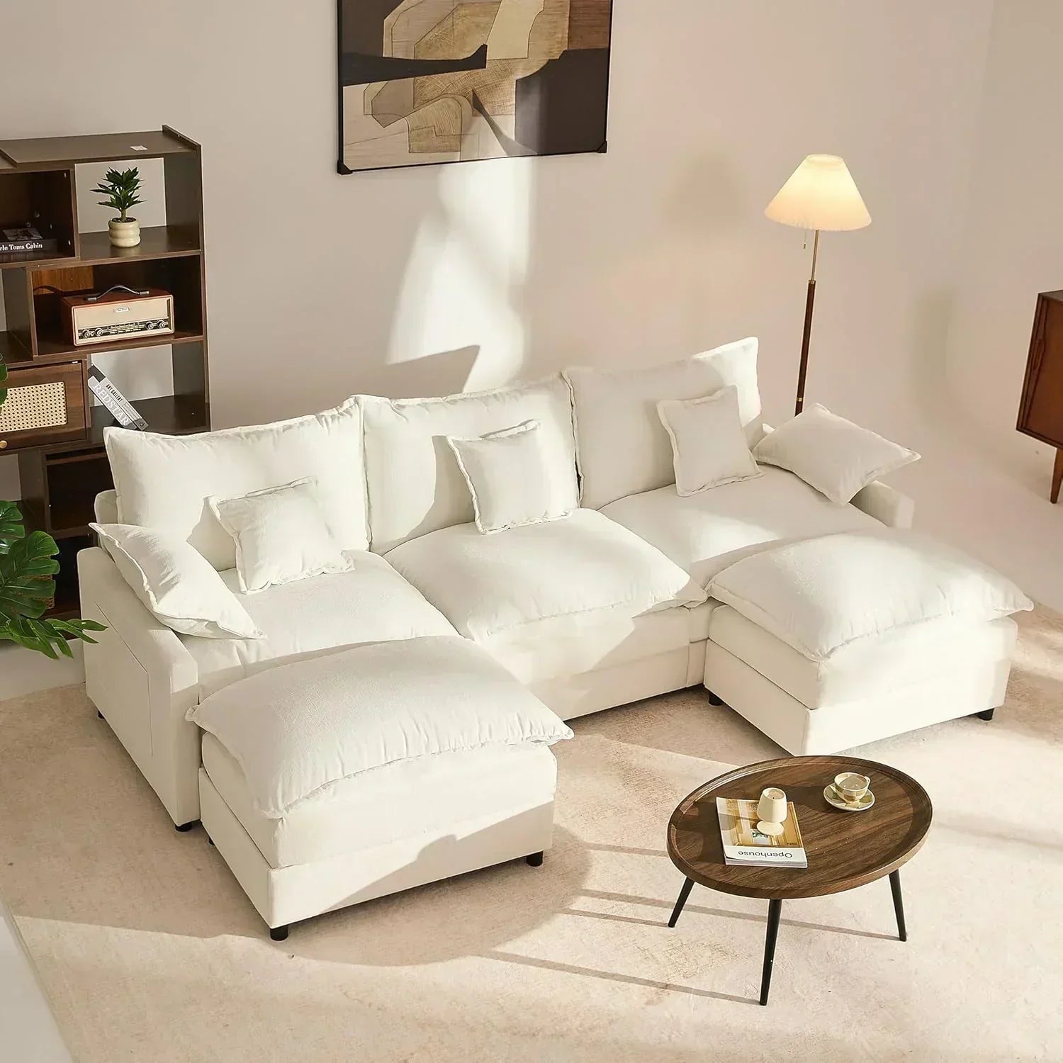 108" U-shaped sofa modular sofa Comfortable cloud sofa